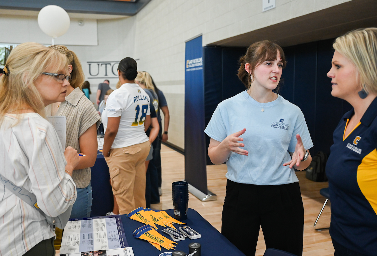 People attend Blue and Gold Preview on Saturday, Apr. 5, 2025 in the ARC.