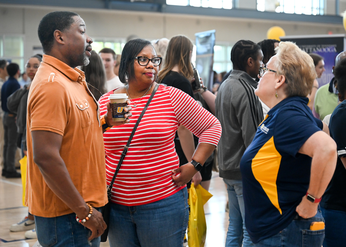 People attend Blue and Gold Preview on Saturday, Apr. 5, 2025 in the ARC.