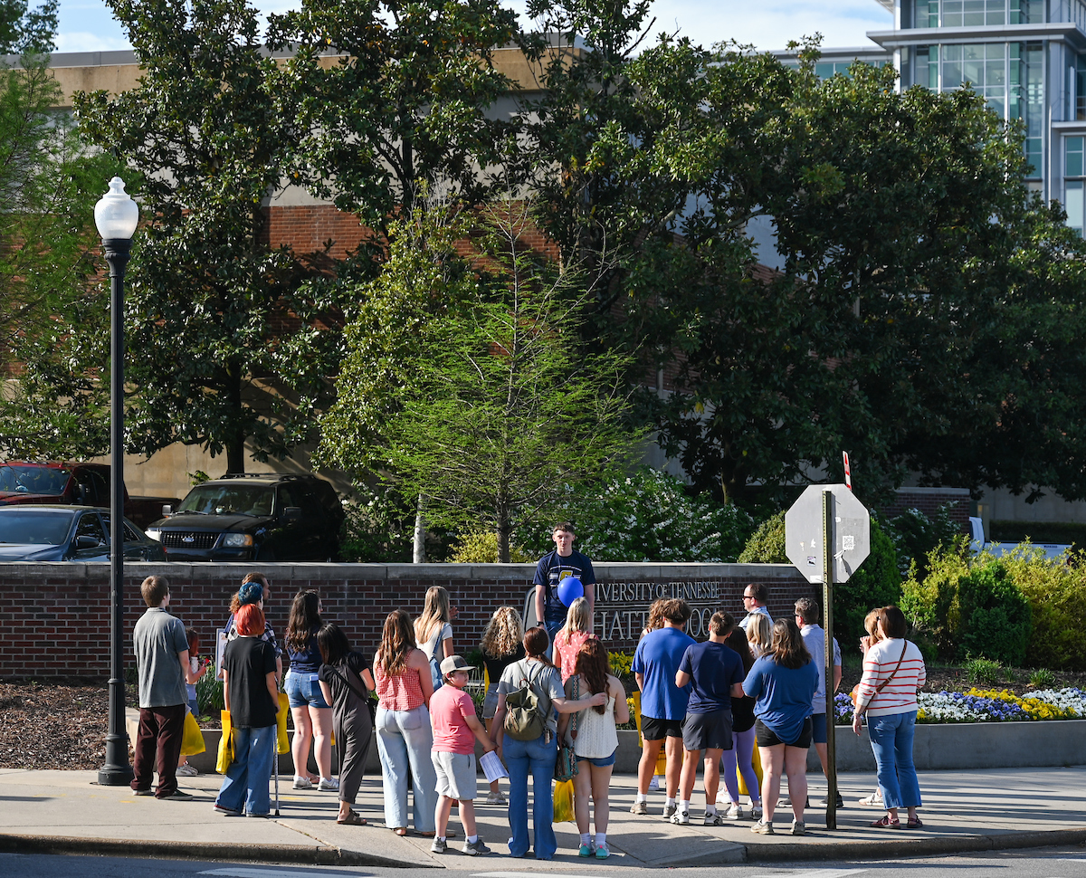 People attend Blue and Gold Preview on Saturday, Apr. 5, 2025 in the ARC.