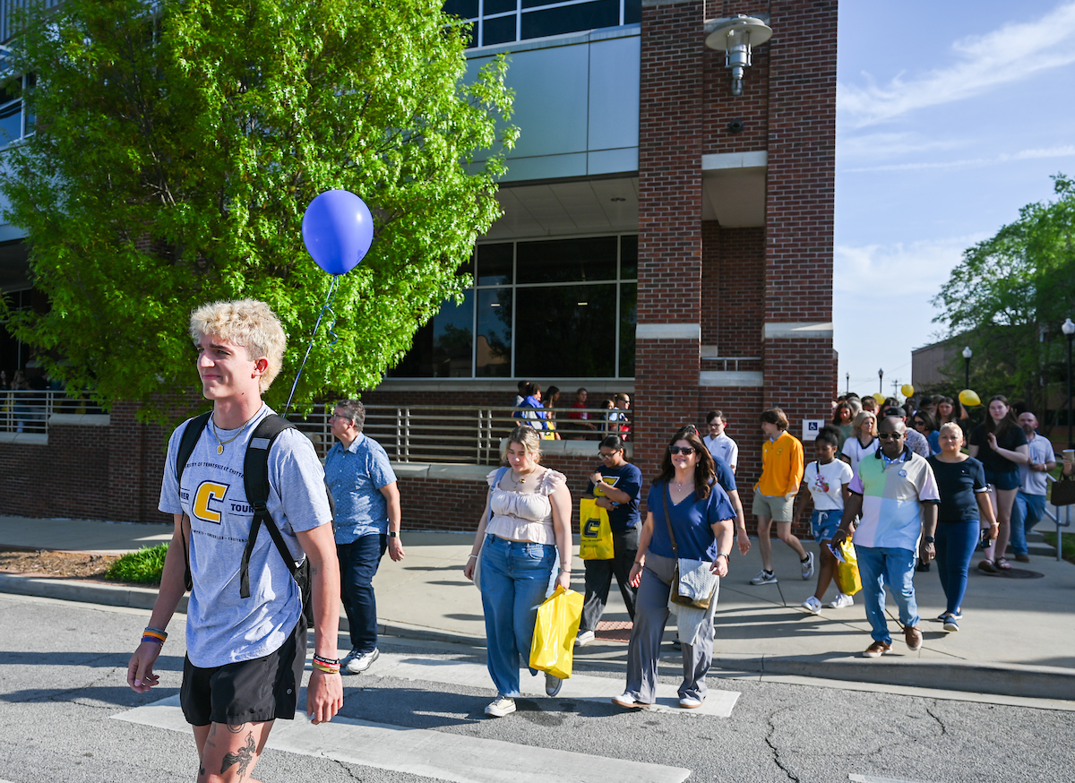 People attend Blue and Gold Preview on Saturday, Apr. 5, 2025 in the ARC.