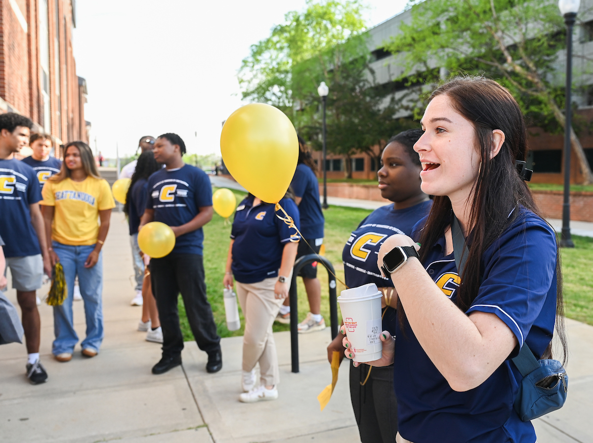 People attend Blue and Gold Preview on Saturday, Apr. 5, 2025 in the ARC.