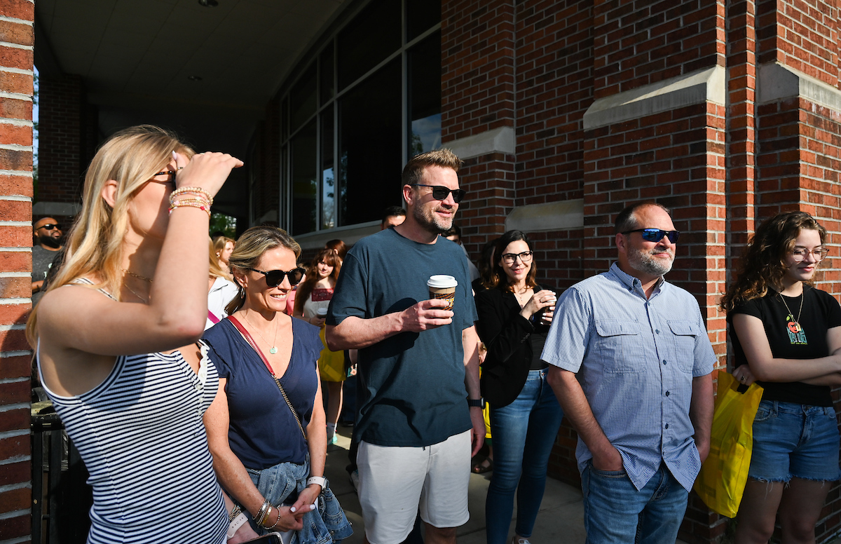 People attend Blue and Gold Preview on Saturday, Apr. 5, 2025 in the ARC.