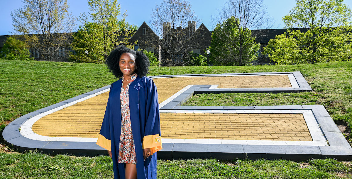 Chamyra Teasley will graduate with a degree in engineering management on Saturday, May 3. Photo by Angela Foster.