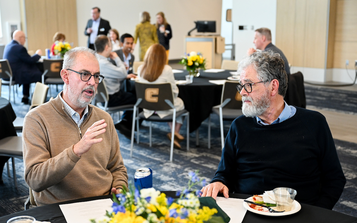Faculty members attend the Faculty Awards Ceremony Tuesday, Apr. 22, 2025 in the Wolford Family Center.