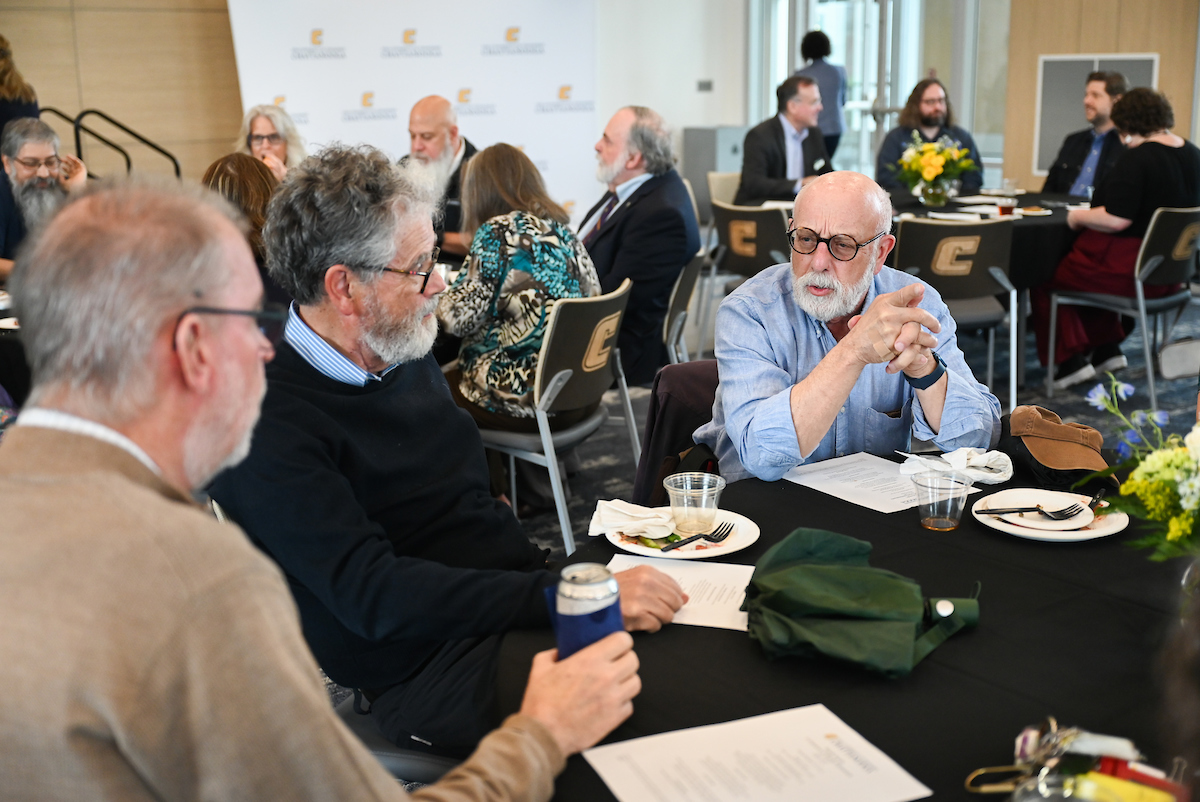 Faculty members attend the Faculty Awards Ceremony Tuesday, Apr. 22, 2025 in the Wolford Family Center.