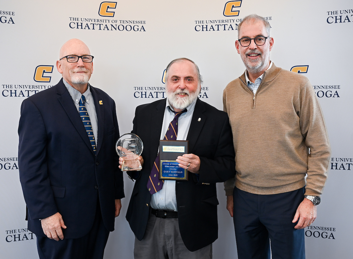 Faculty members attend the Faculty Awards Ceremony Tuesday, Apr. 22, 2025 in the Wolford Family Center.