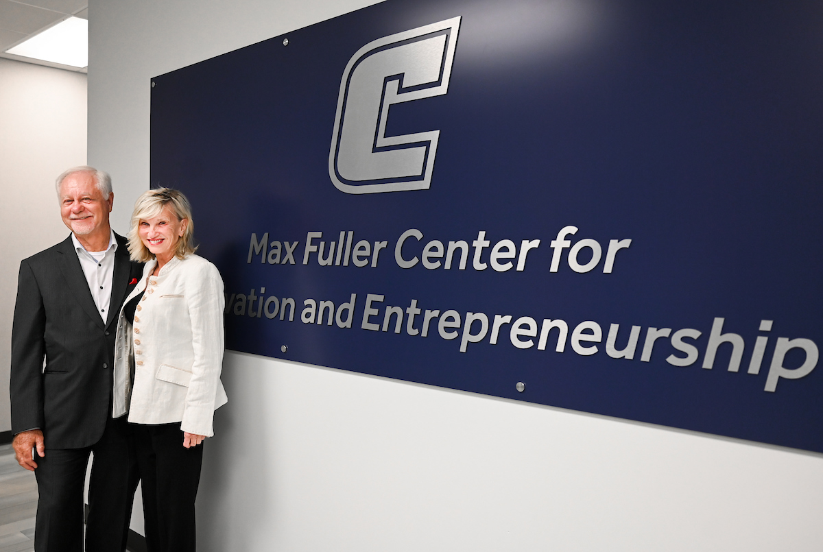 Max Fuller attends a luncheon in his honor Monday, Apr. 21, 2025 in the Max Fuller Center for Innovation and Entrepreneurship.