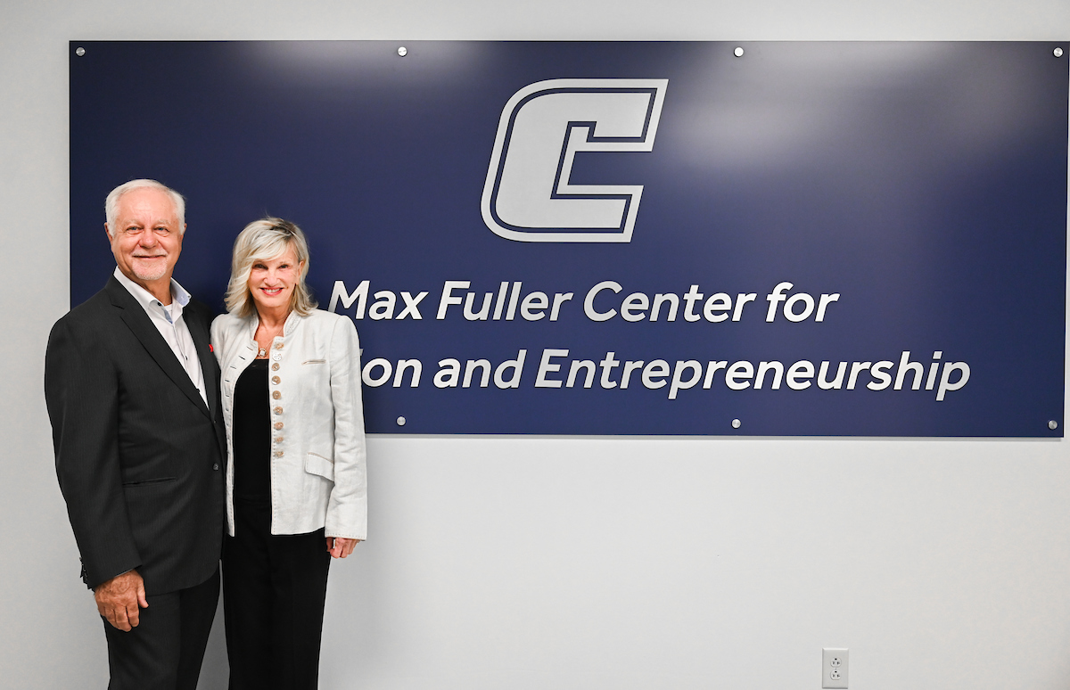 Max Fuller attends a luncheon in his honor Monday, Apr. 21, 2025 in the Max Fuller Center for Innovation and Entrepreneurship.