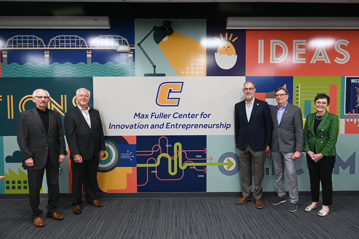 Max Fuller attends a luncheon in his honor Monday, Apr. 21, 2025 in the Max Fuller Center for Innovation and Entrepreneurship.