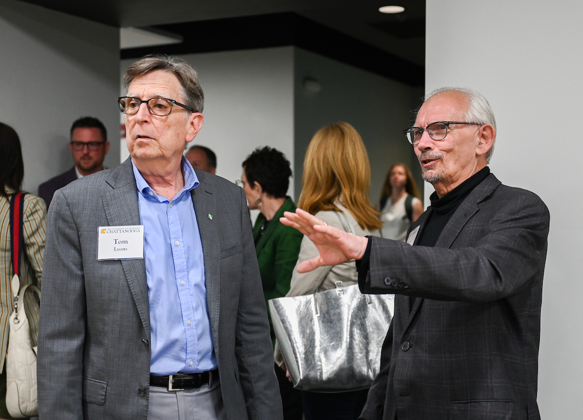 Max Fuller attends a luncheon in his honor Monday, Apr. 21, 2025 in the Max Fuller Center for Innovation and Entrepreneurship.
