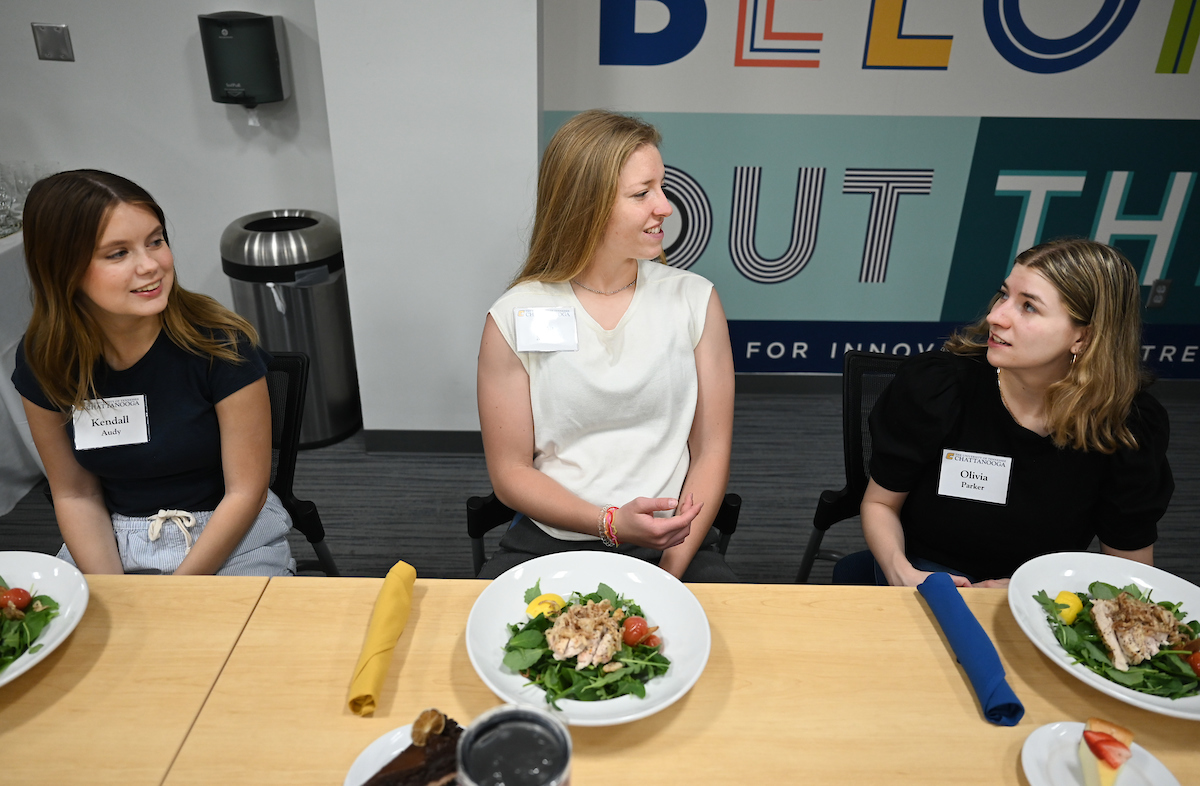Max Fuller attends a luncheon in his honor Monday, Apr. 21, 2025 in the Max Fuller Center for Innovation and Entrepreneurship.