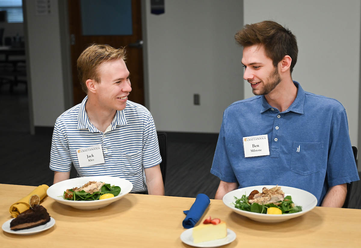 Max Fuller attends a luncheon in his honor Monday, Apr. 21, 2025 in the Max Fuller Center for Innovation and Entrepreneurship.