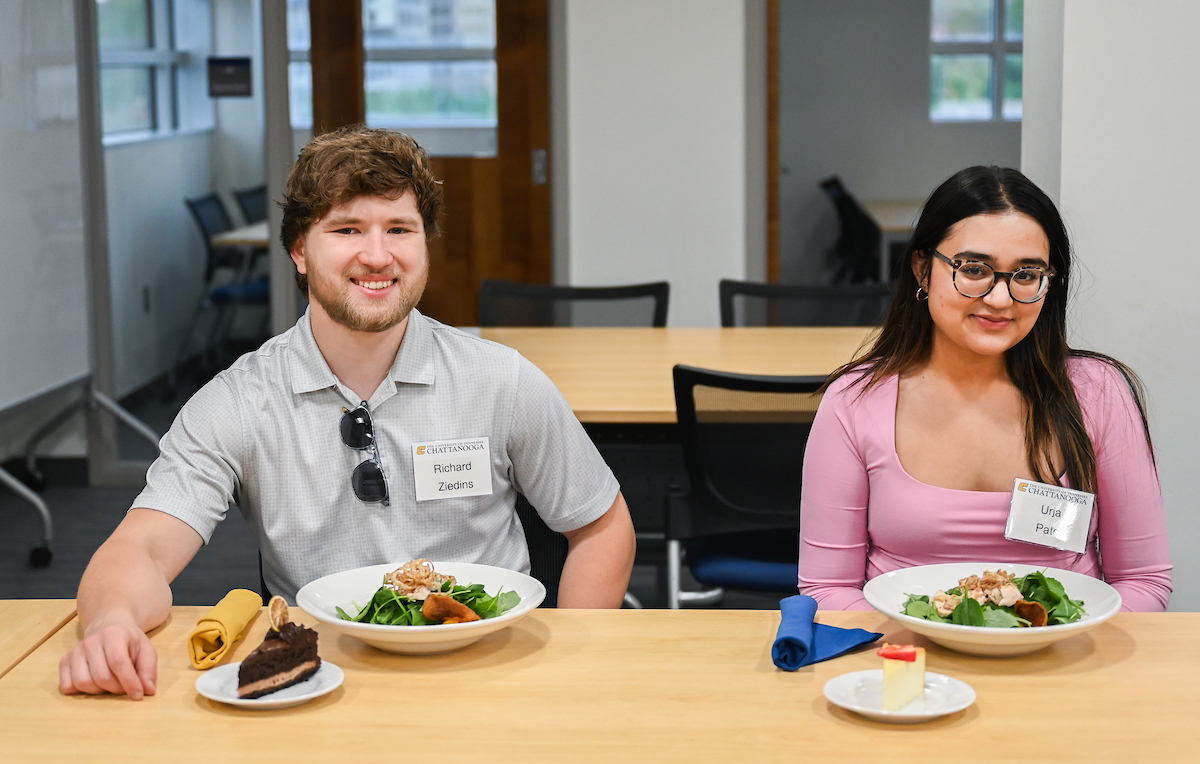 Max Fuller attends a luncheon in his honor Monday, Apr. 21, 2025 in the Max Fuller Center for Innovation and Entrepreneurship.