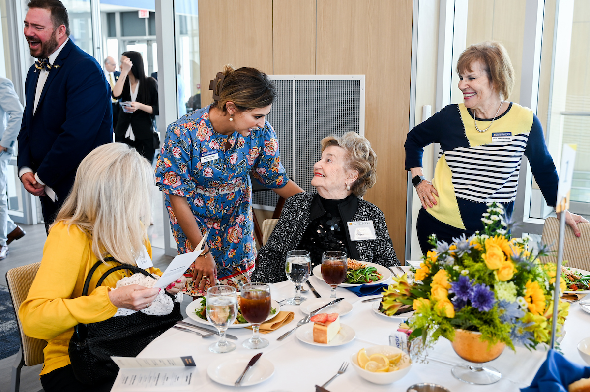 Donors and scholarship recipients attend the Scholarship Luncheon Friday, Apr. 4, 2025 in the Wolford Family Center.