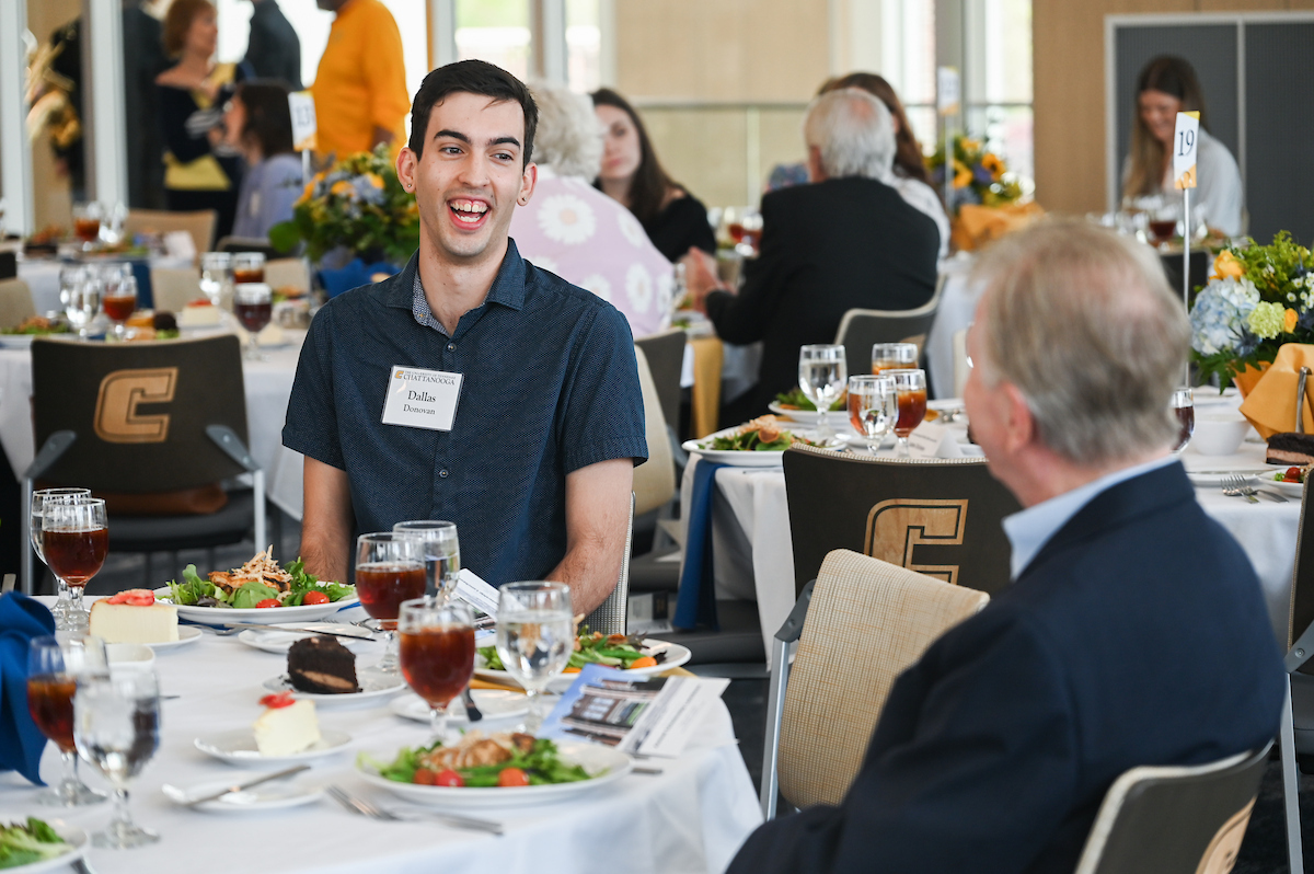 Donors and scholarship recipients attend the Scholarship Luncheon Friday, Apr. 4, 2025 in the Wolford Family Center.