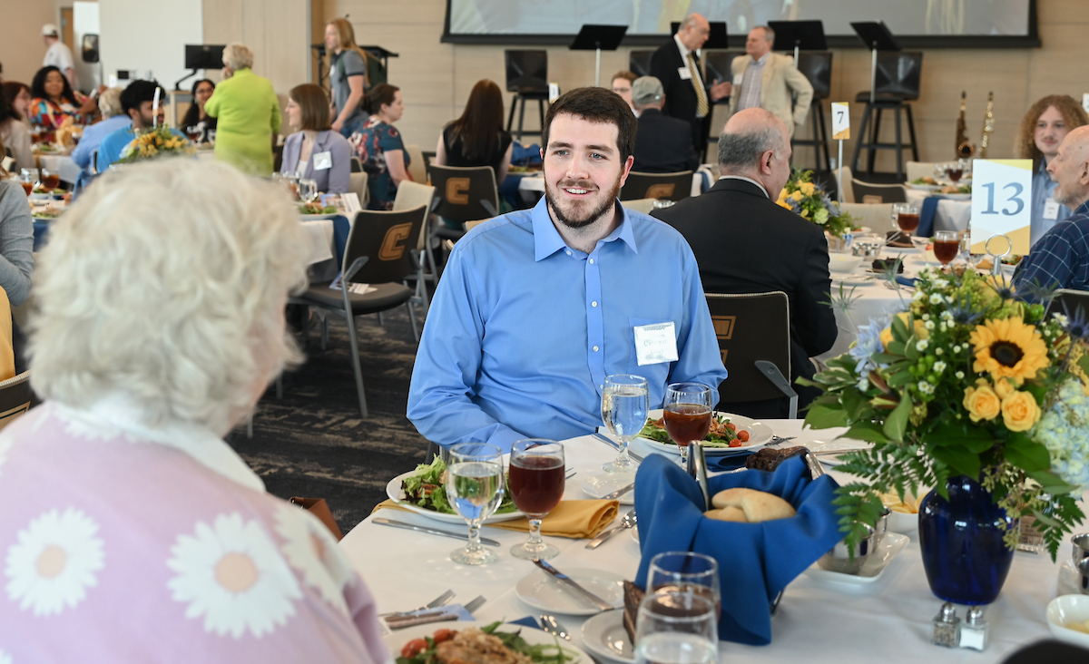Donors and scholarship recipients attend the Scholarship Luncheon Friday, Apr. 4, 2025 in the Wolford Family Center.