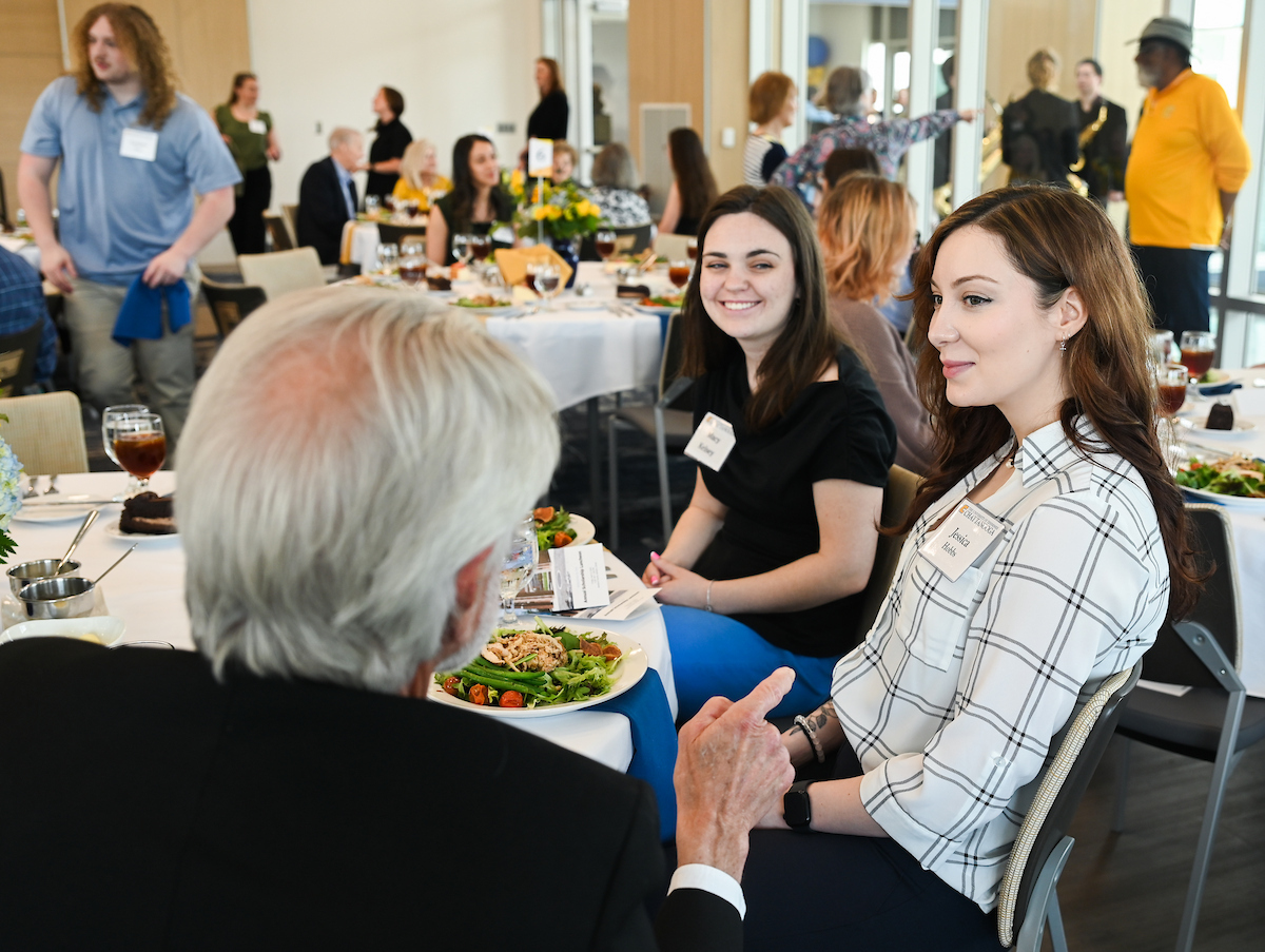 Donors and scholarship recipients attend the Scholarship Luncheon Friday, Apr. 4, 2025 in the Wolford Family Center.
