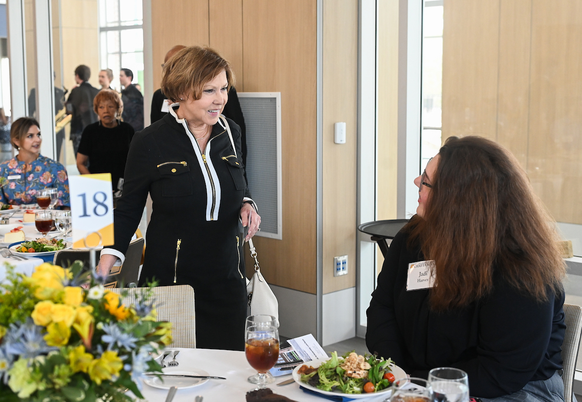 Donors and scholarship recipients attend the Scholarship Luncheon Friday, Apr. 4, 2025 in the Wolford Family Center.