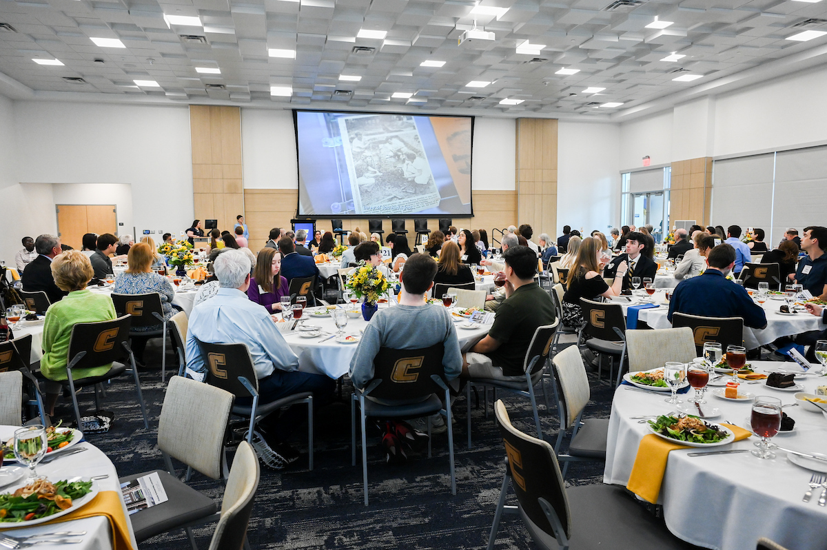 Donors and scholarship recipients attend the Scholarship Luncheon Friday, Apr. 4, 2025 in the Wolford Family Center.