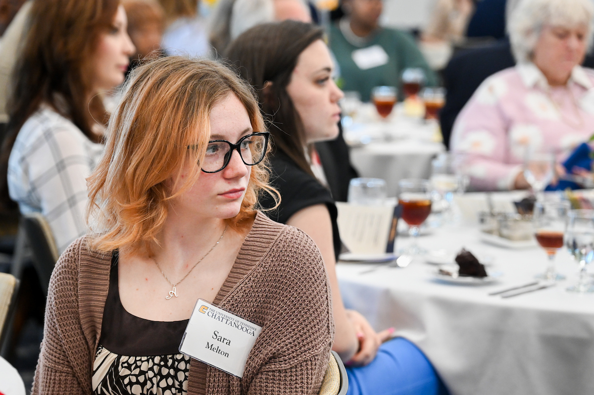 Donors and scholarship recipients attend the Scholarship Luncheon Friday, Apr. 4, 2025 in the Wolford Family Center.