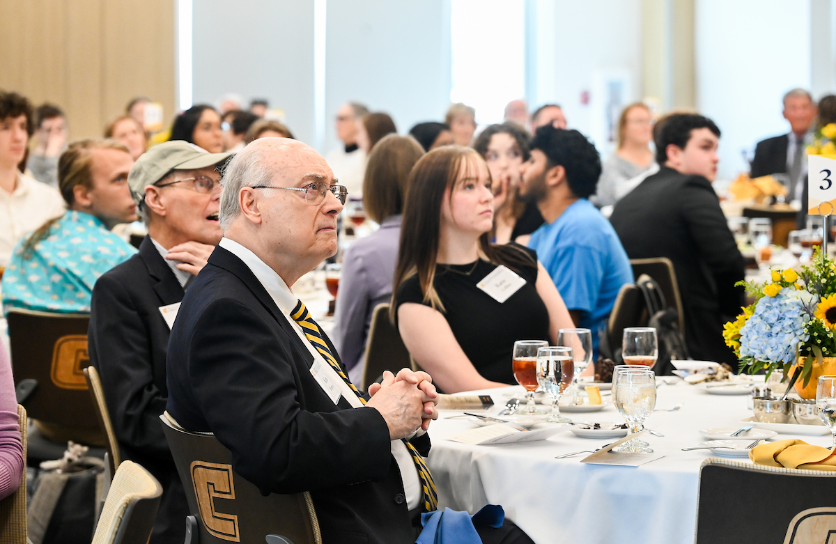 Donors and scholarship recipients attend the Scholarship Luncheon Friday, Apr. 4, 2025 in the Wolford Family Center.