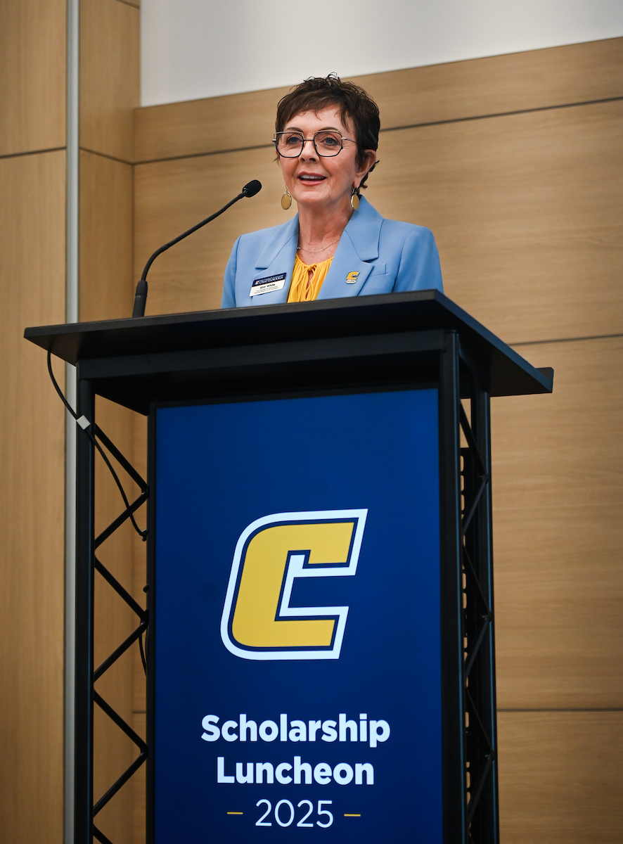 Donors and scholarship recipients attend the Scholarship Luncheon Friday, Apr. 4, 2025 in the Wolford Family Center.