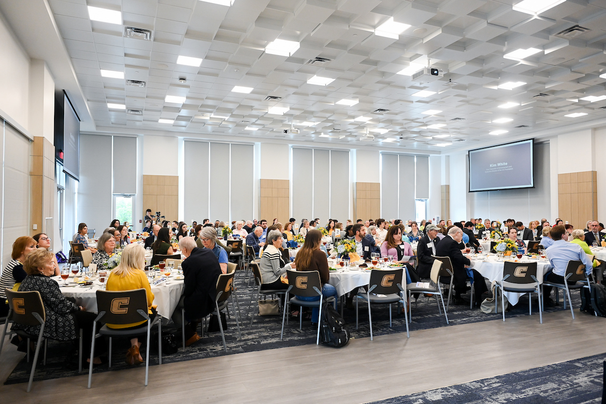 Donors and scholarship recipients attend the Scholarship Luncheon Friday, Apr. 4, 2025 in the Wolford Family Center.