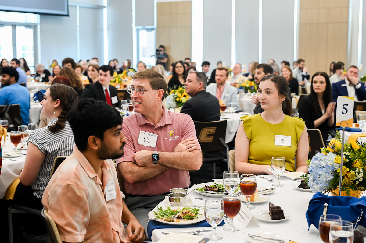 Donors and scholarship recipients attend the Scholarship Luncheon Friday, Apr. 4, 2025 in the Wolford Family Center.