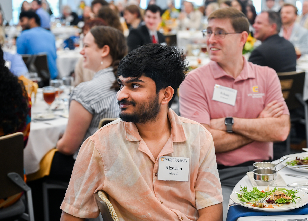 Donors and scholarship recipients attend the Scholarship Luncheon Friday, Apr. 4, 2025 in the Wolford Family Center.