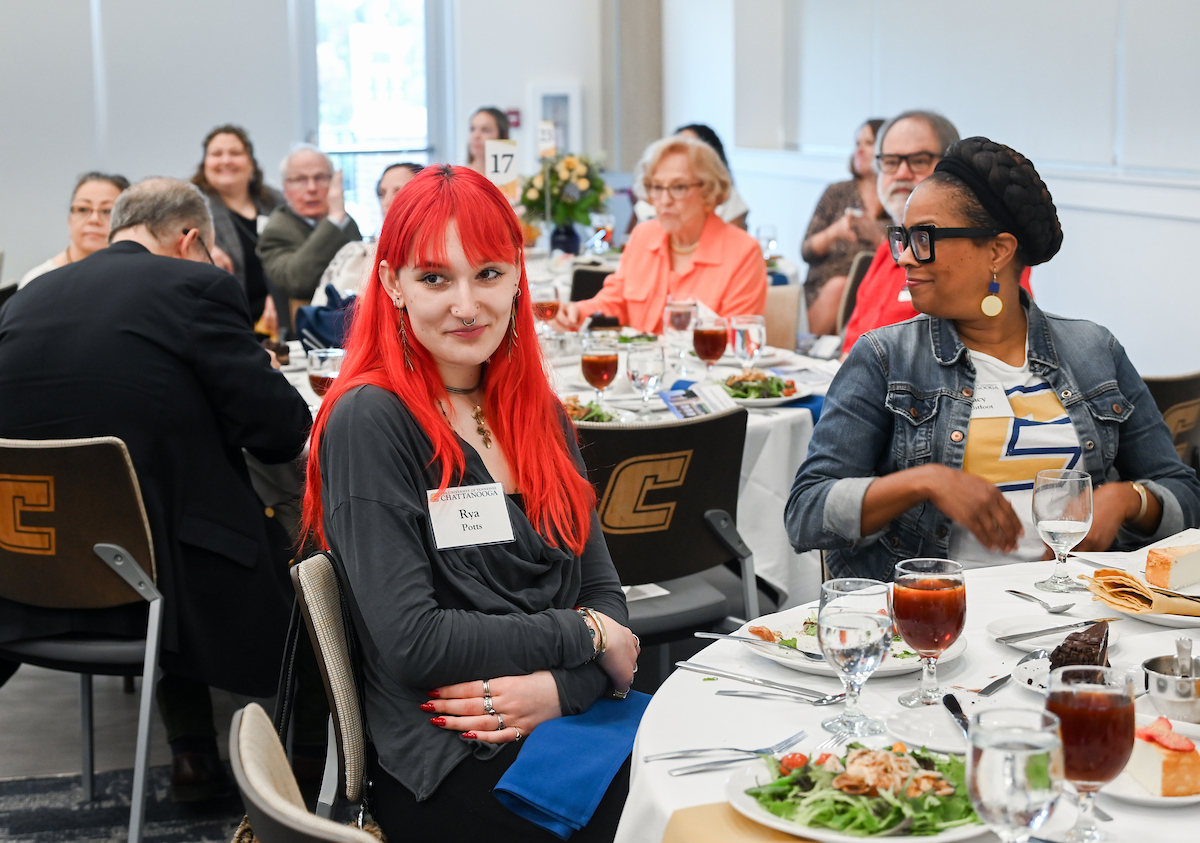 Donors and scholarship recipients attend the Scholarship Luncheon Friday, Apr. 4, 2025 in the Wolford Family Center.