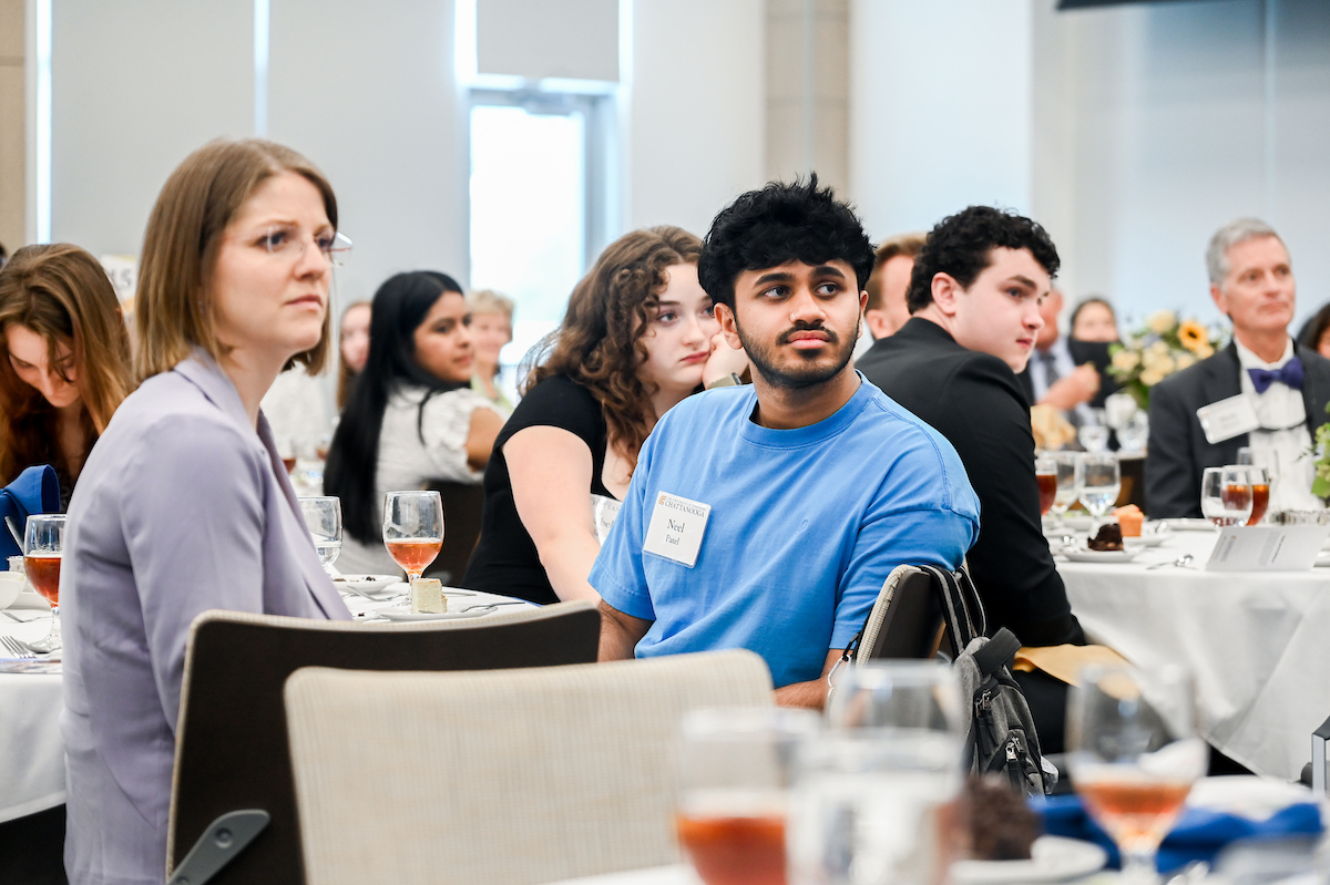 Donors and scholarship recipients attend the Scholarship Luncheon Friday, Apr. 4, 2025 in the Wolford Family Center.