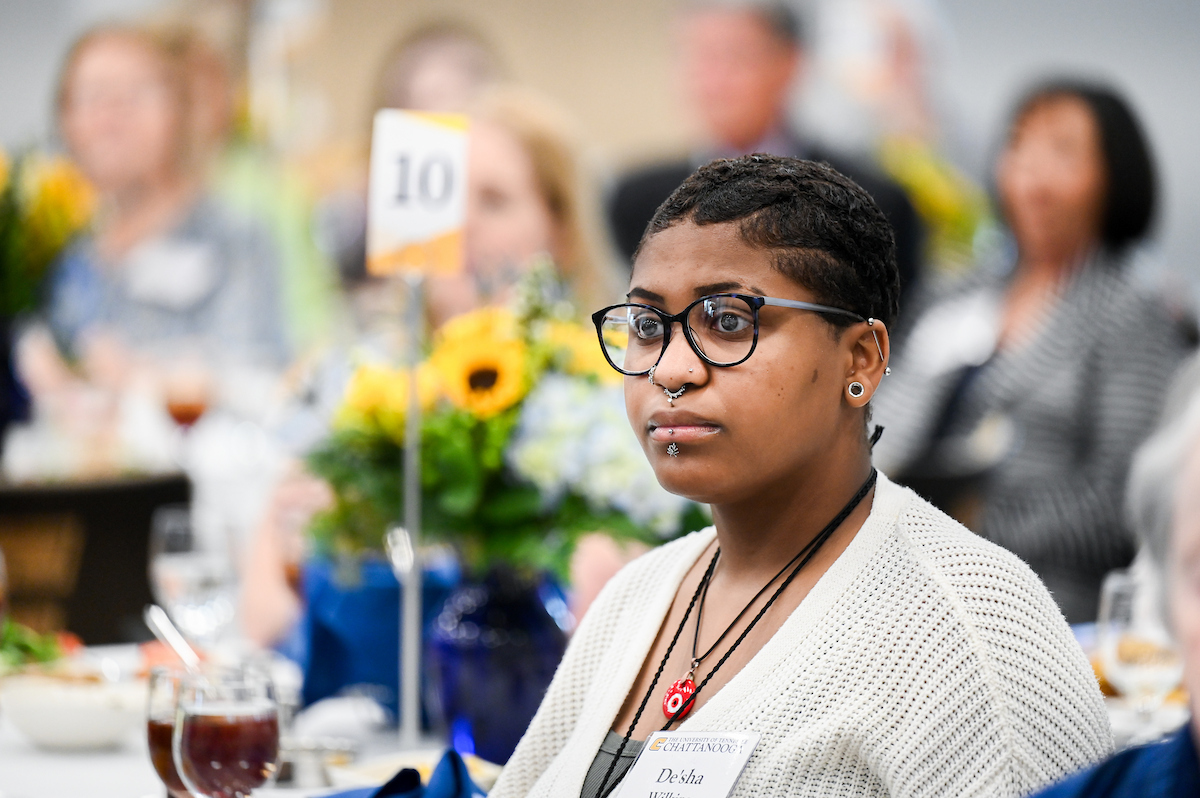 Donors and scholarship recipients attend the Scholarship Luncheon Friday, Apr. 4, 2025 in the Wolford Family Center.