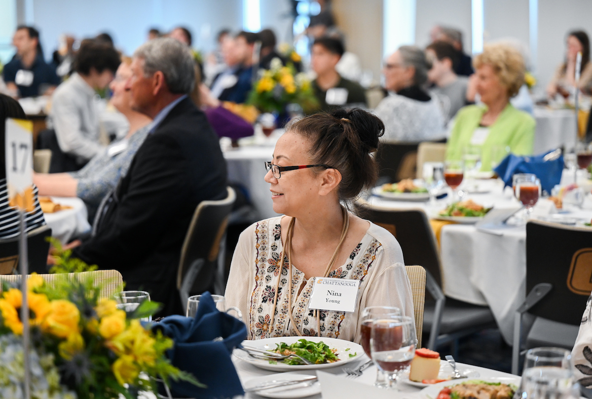 Donors and scholarship recipients attend the Scholarship Luncheon Friday, Apr. 4, 2025 in the Wolford Family Center.