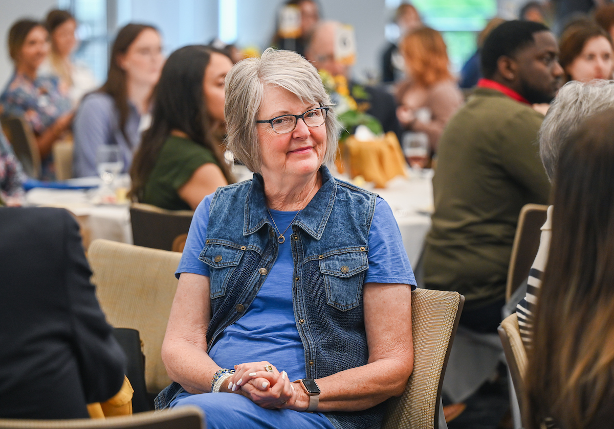 Donors and scholarship recipients attend the Scholarship Luncheon Friday, Apr. 4, 2025 in the Wolford Family Center.