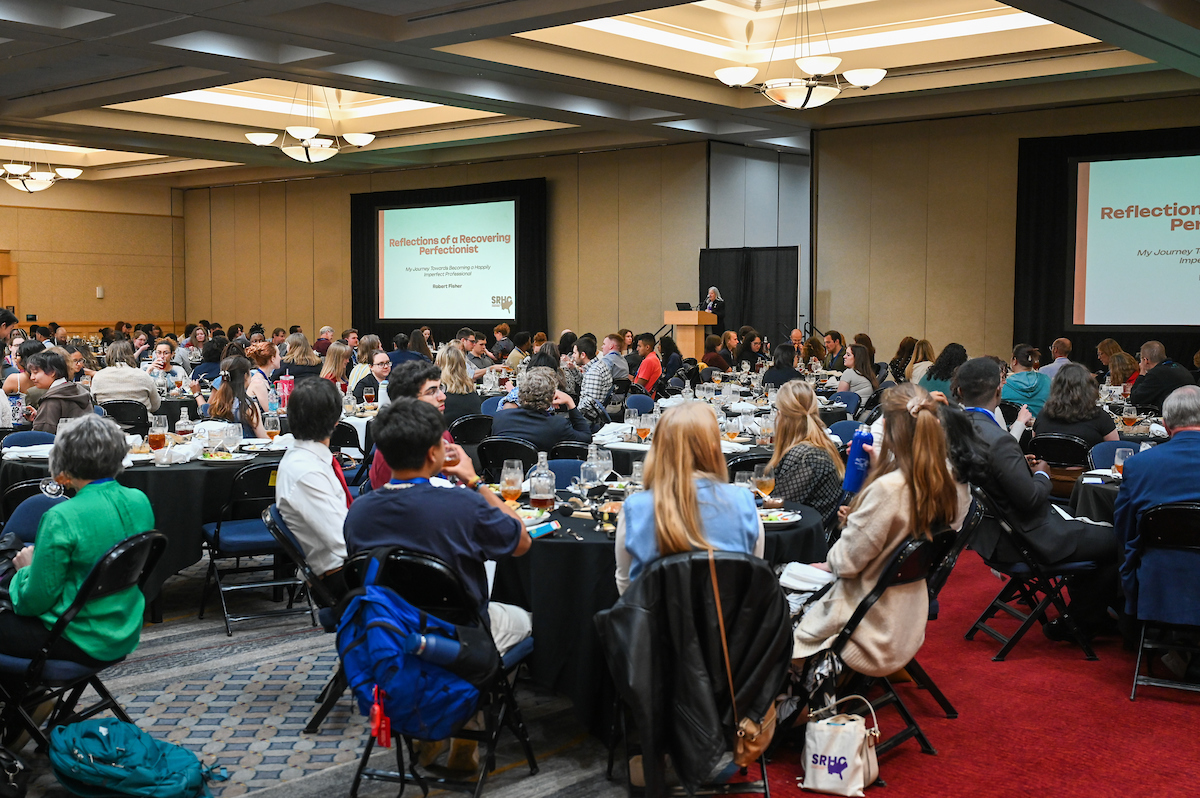 People attend the Southern Regional Honors Council Conference Friday, Mar. 28, 2025 in the Chattanooga Convention Center.