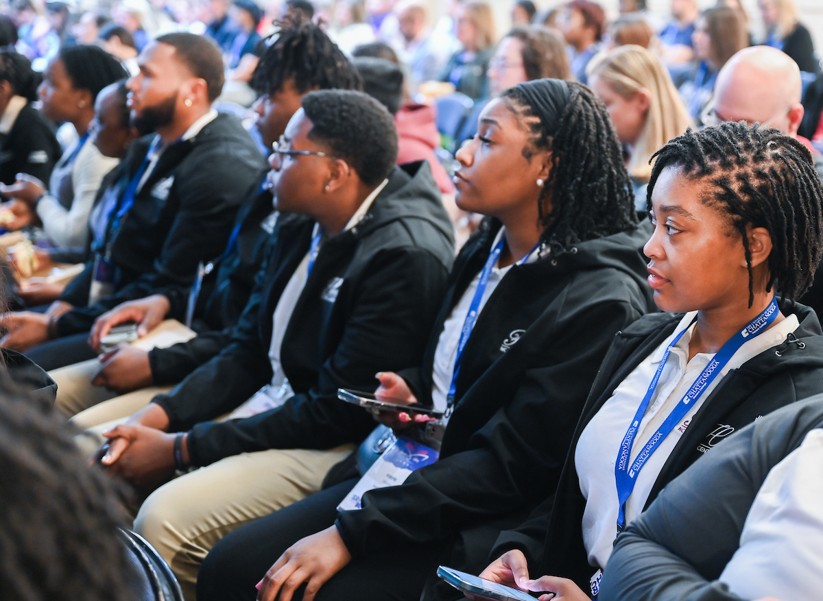 People attend the Southern Regional Honors Council Conference Thursday, Mar. 27, 2025 in the Chattanooga Convention Center.