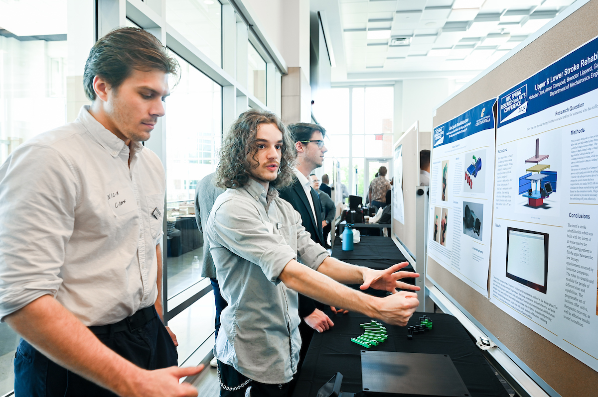 People attend the Spring Research and Arts Conference Wednesday, Apr. 9, 2025 in the Wolford Family Center.