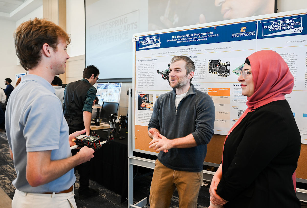 People attend the Spring Research and Arts Conference Wednesday, Apr. 9, 2025 in the Wolford Family Center.
