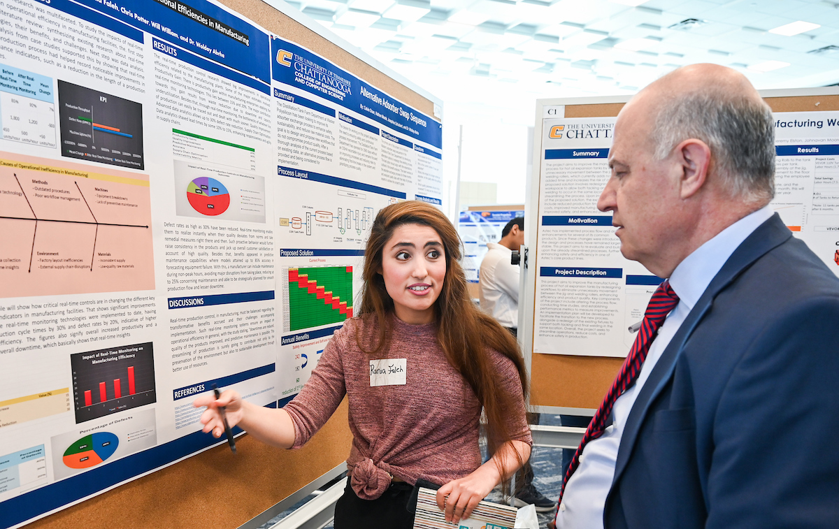 People attend the Spring Research and Arts Conference Wednesday, Apr. 9, 2025 in the Wolford Family Center.