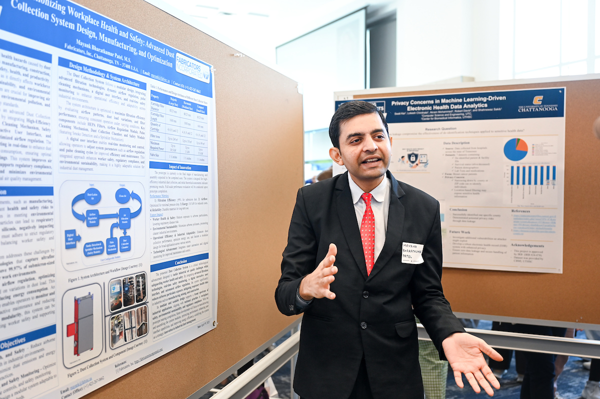 People attend the Spring Research and Arts Conference Wednesday, Apr. 9, 2025 in the Wolford Family Center.