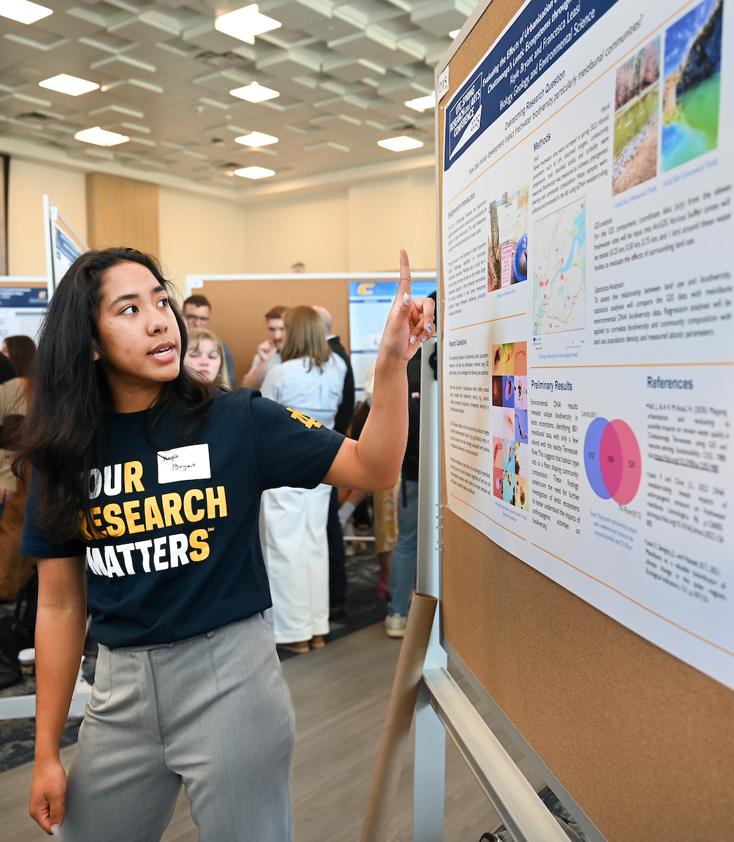 People attend the Spring Research and Arts Conference Wednesday, Apr. 9, 2025 in the Wolford Family Center.
