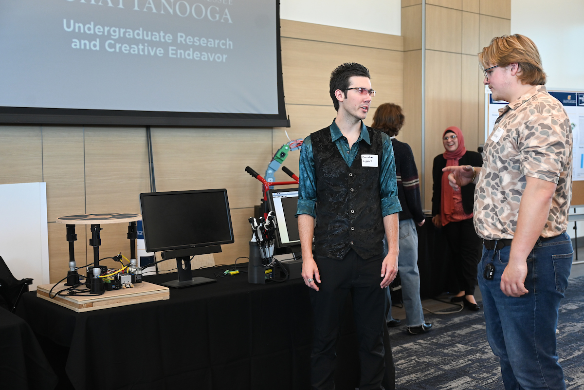 People attend the Spring Research and Arts Conference Wednesday, Apr. 9, 2025 in the Wolford Family Center.
