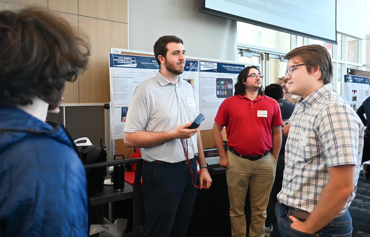 People attend the Spring Research and Arts Conference Wednesday, Apr. 9, 2025 in the Wolford Family Center.