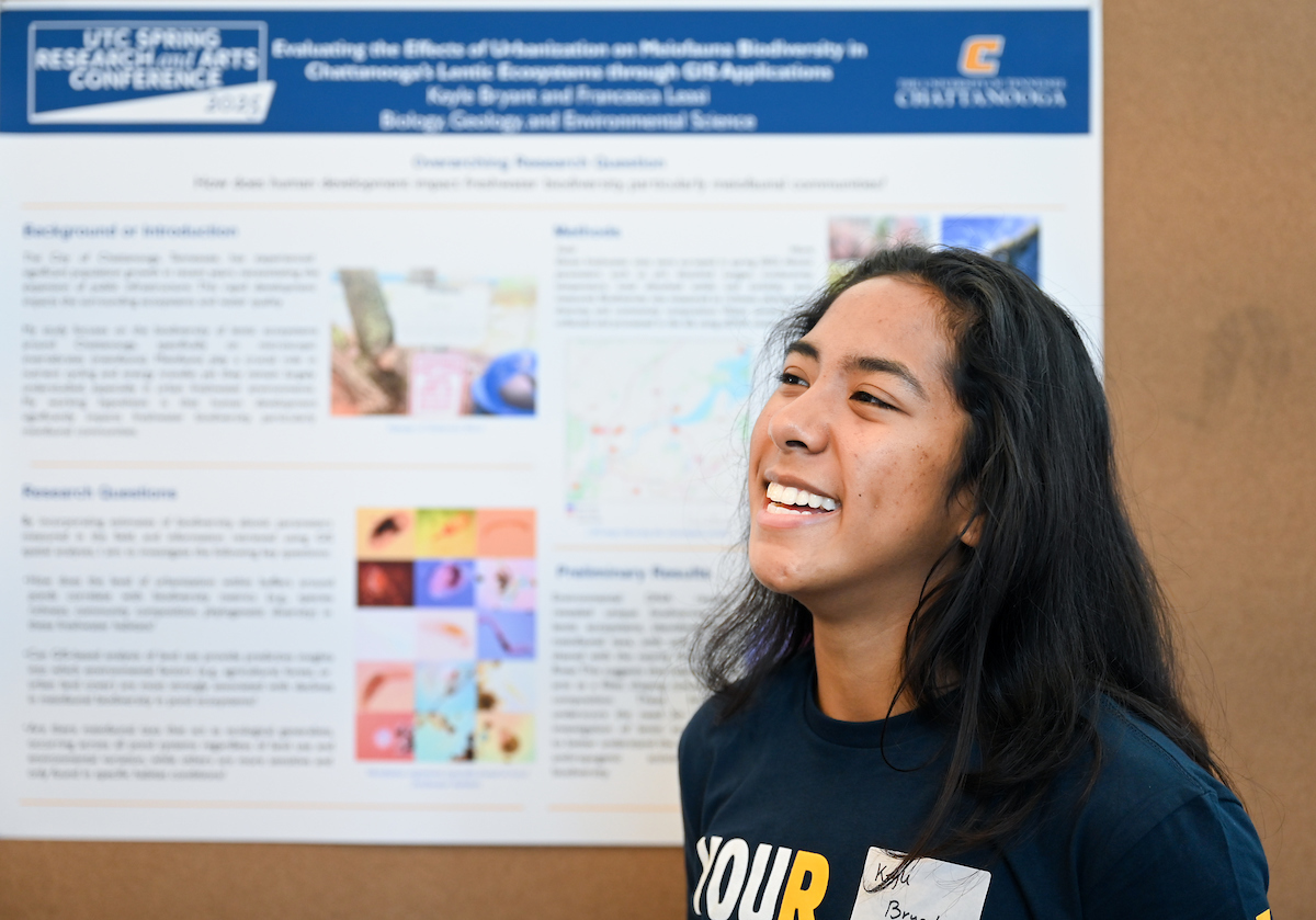 People attend the Spring Research and Arts Conference Wednesday, Apr. 9, 2025 in the Wolford Family Center.
