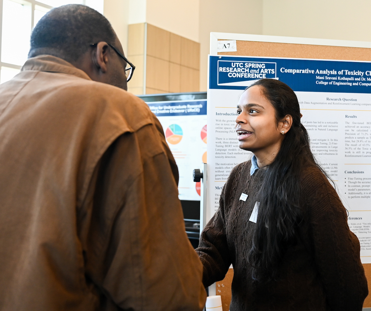 People attend the Spring Research and Arts Conference Wednesday, Apr. 9, 2025 in the Wolford Family Center.