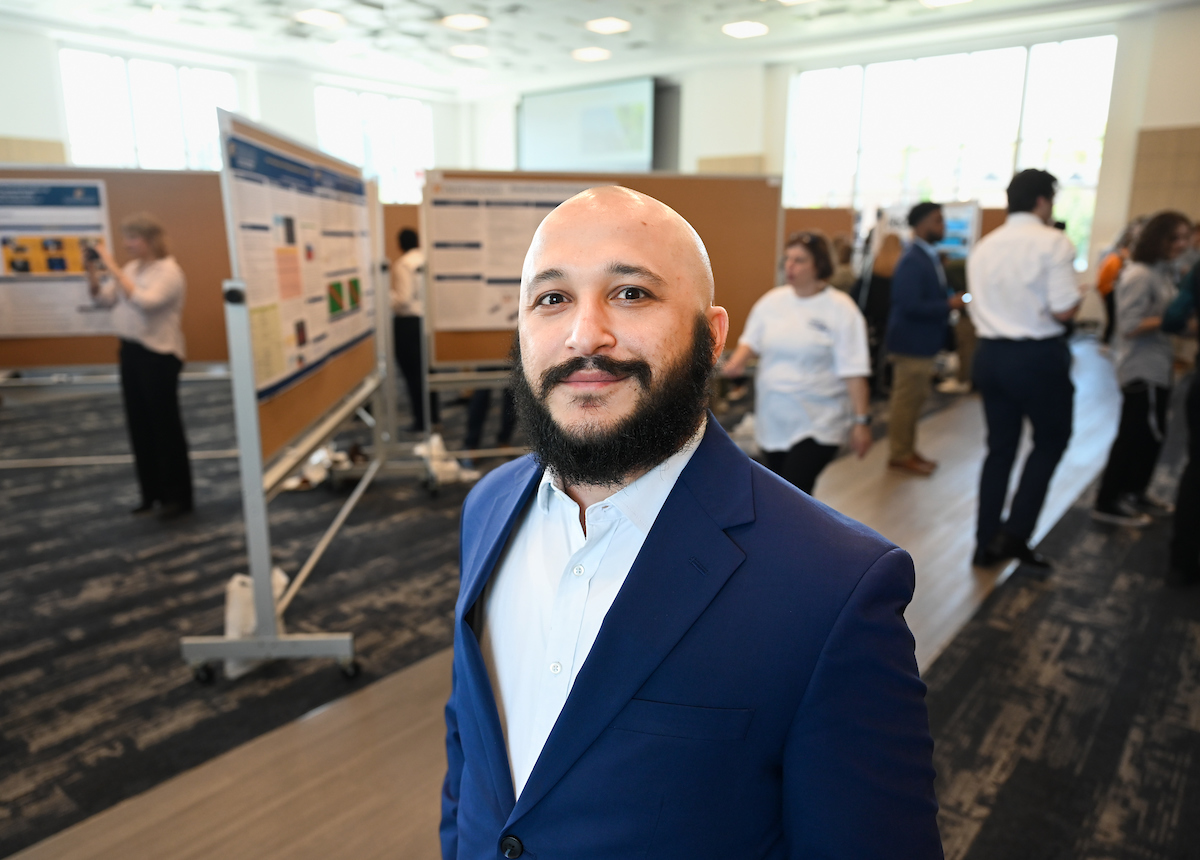 People attend the Spring Research and Arts Conference Wednesday, Apr. 9, 2025 in the Wolford Family Center.