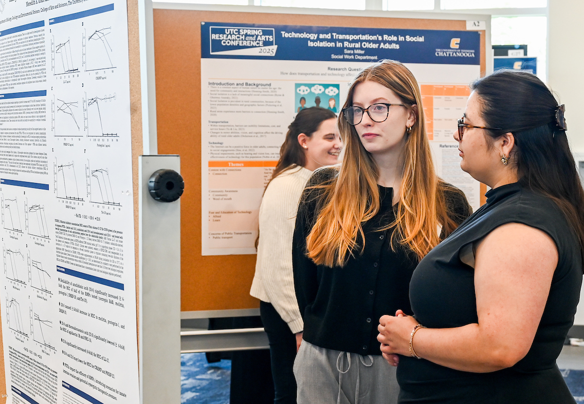 People attend the Spring Research and Arts Conference Wednesday, Apr. 9, 2025 in the Wolford Family Center.