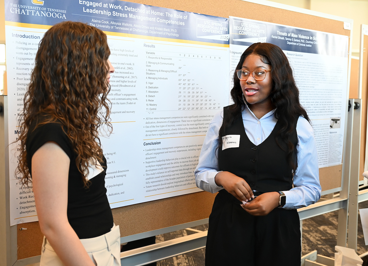 People attend the Spring Research and Arts Conference Wednesday, Apr. 9, 2025 in the Wolford Family Center.