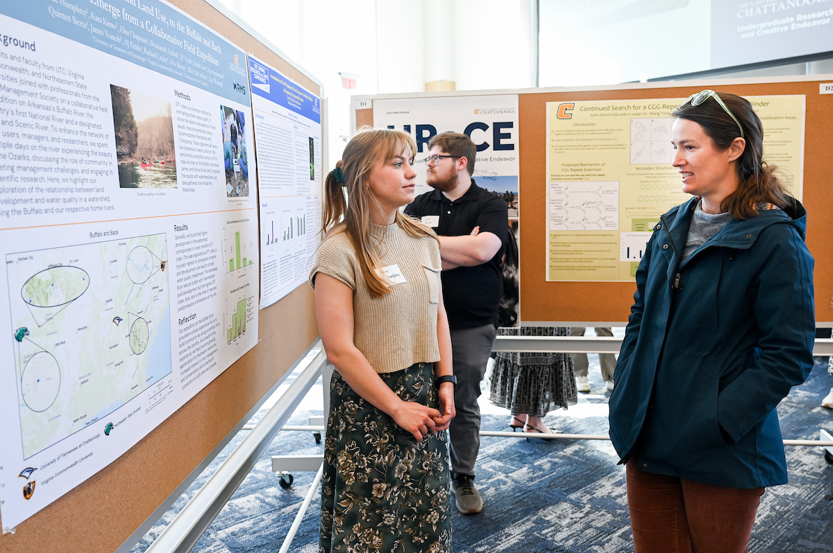 People attend the Spring Research and Arts Conference Wednesday, Apr. 9, 2025 in the Wolford Family Center.