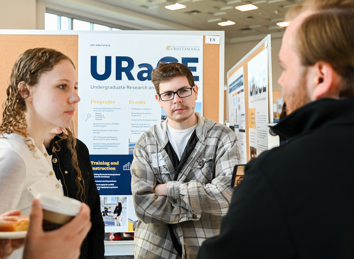 People attend the Spring Research and Arts Conference Wednesday, Apr. 9, 2025 in the Wolford Family Center.